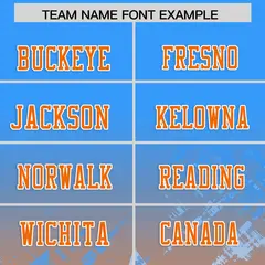 Light Blue Orange Star Gradient Flag Football Jersey 3