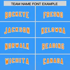 Light Blue Orange Vertical Gradient Stripe Football Jersey 3