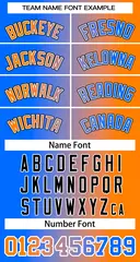 Women's Light Blue Orange-White Gradient Baseball Jersey 5