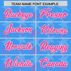 Light Blue Pink All Star Graffiti Pattern Football Jersey 3