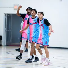 Light Blue Pink-Black Gradient Sets Basketball Jersey 2