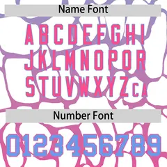 Light Blue Pink Giraffe Graffiti Pattern Baseball Jersey 4