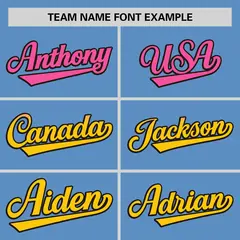 Light Blue Pink-Gold Gradient Side Baseball Jersey 3