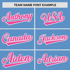 Light Blue Pink Gradient Side Authentic Baseball Jersey 3
