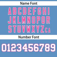 Light Blue Pink Gradient Star Pattern Baseball Jersey 4