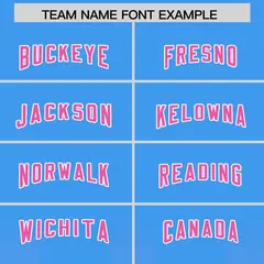 Light Blue Pink Gradient Vertical Stripe Football Jersey 3