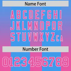 Light Blue Pink Gradient Vertical Stripe Football Jersey 4