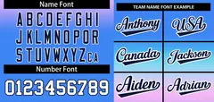 Light Blue Pink Navy-White Gradient Baseball Jersey 3