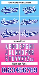 Light Blue Pink Royal-White Gradient Two-Button Softball Jersey 3