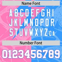 Light Blue Pink Split Lightning Pattern Football Jersey 4