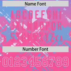 Light Blue Pink Star Gradient Flag Football Jersey 4