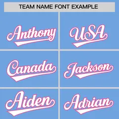 Light Blue Pink Star Pattern Thick Stripes Baseball Jersey 3
