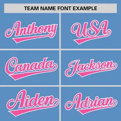 Light Blue Pink-White Horizontal Stripe Pullover Baseball Jersey 3