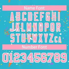Light Blue Pink-White Varsity Full-Zip Splash Graffiti Letterman Jacket 6