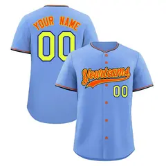 Light Blue Powder Blue Black Baseball Jersey 1