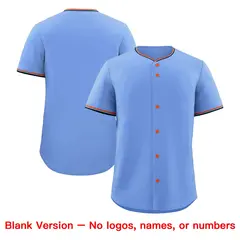 Light Blue Powder Blue Black Baseball Jersey 8