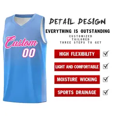 Light Blue Powder Blue Gradient Basketball Jersey 2
