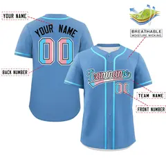 Light Blue Powder Blue Transgender Pride Baseball Jersey 2