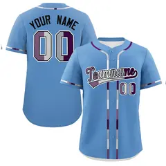 Light Blue Pride Month Baseball Jersey 1