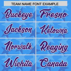 Light Blue Purple All Star Graffiti Pattern Football Jersey 3