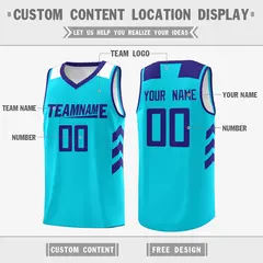 Light Blue Purple Classic Tops Men Casual Basketball Jersey 2