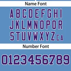 Light Blue Purple Gradient Ribbed Authentic Baseball Jersey 4