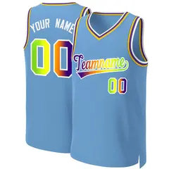 Light Blue Purple-White Classic Gradient Basketball Jersey 1