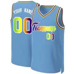 Light Blue Purple-White Classic Gradient Basketball Jersey 1