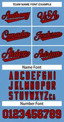 Light Blue Red-Black Classic Team Basketball Jersey 3