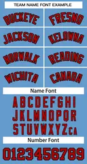 Light Blue Red-Black Classic Team Basketball Jersey 3