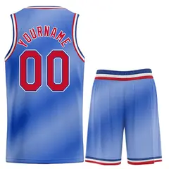 Light Blue Red-Blue Gradient Heal Basketball Jersey 2