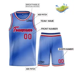 Light Blue Red-Blue Gradient Heal Basketball Jersey 3
