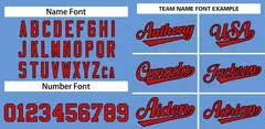 Light Blue Red-Navy Classic Style Baseball Jersey 3