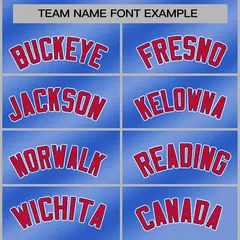 Light Blue Red-Royal Gradient Varsity Letterman Bomber Jacket 3
