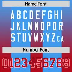 Light Blue Red Vertical Gradient Stripe Football Jersey 4