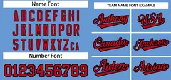 Light Blue Red-White Outdoor Pullover Baseball Jersey 3