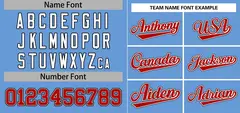 Light Blue Red-White Stripe Raglan Baseball Jersey 3