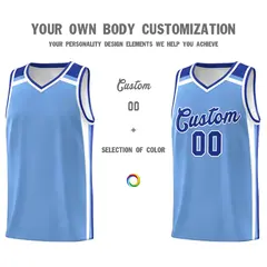 Light Blue Royal Blue White Charge Series Basketball Jersey 3