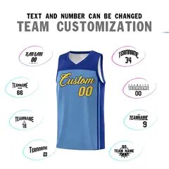 Light Blue Royal Classic Sports Uniform Basketball Jersey 4