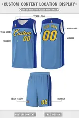Light Blue Royal Classic Sports Uniform Basketball Jersey 5