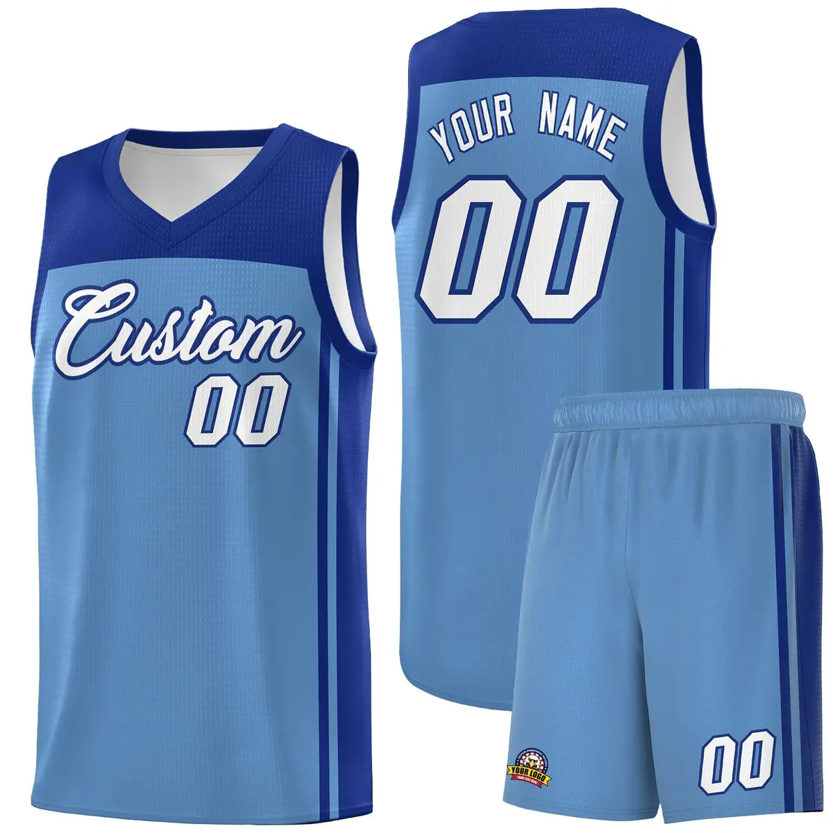 Light Blue Royal Classic Sports Uniform Basketball Jersey