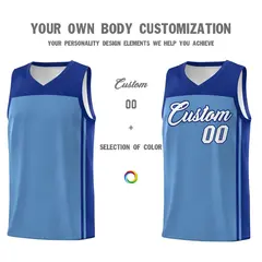 Light Blue Royal Classic Sports Uniform Basketball Jersey 3
