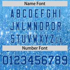 Light Blue Royal Gradient Sparkle-Effect Baseball Jersey 4