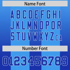 Light Blue Royal Gradient Vertical Stripe Football Jersey 4