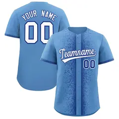 Light Blue Royal Phonetic Rhythm Authentic Baseball Jersey 1