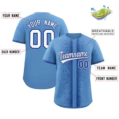 Light Blue Royal Phonetic Rhythm Authentic Baseball Jersey 2
