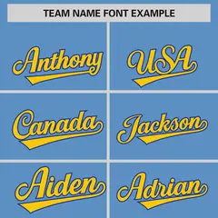Light Blue Royal Phonetic Rhythm Authentic Baseball Jersey 3