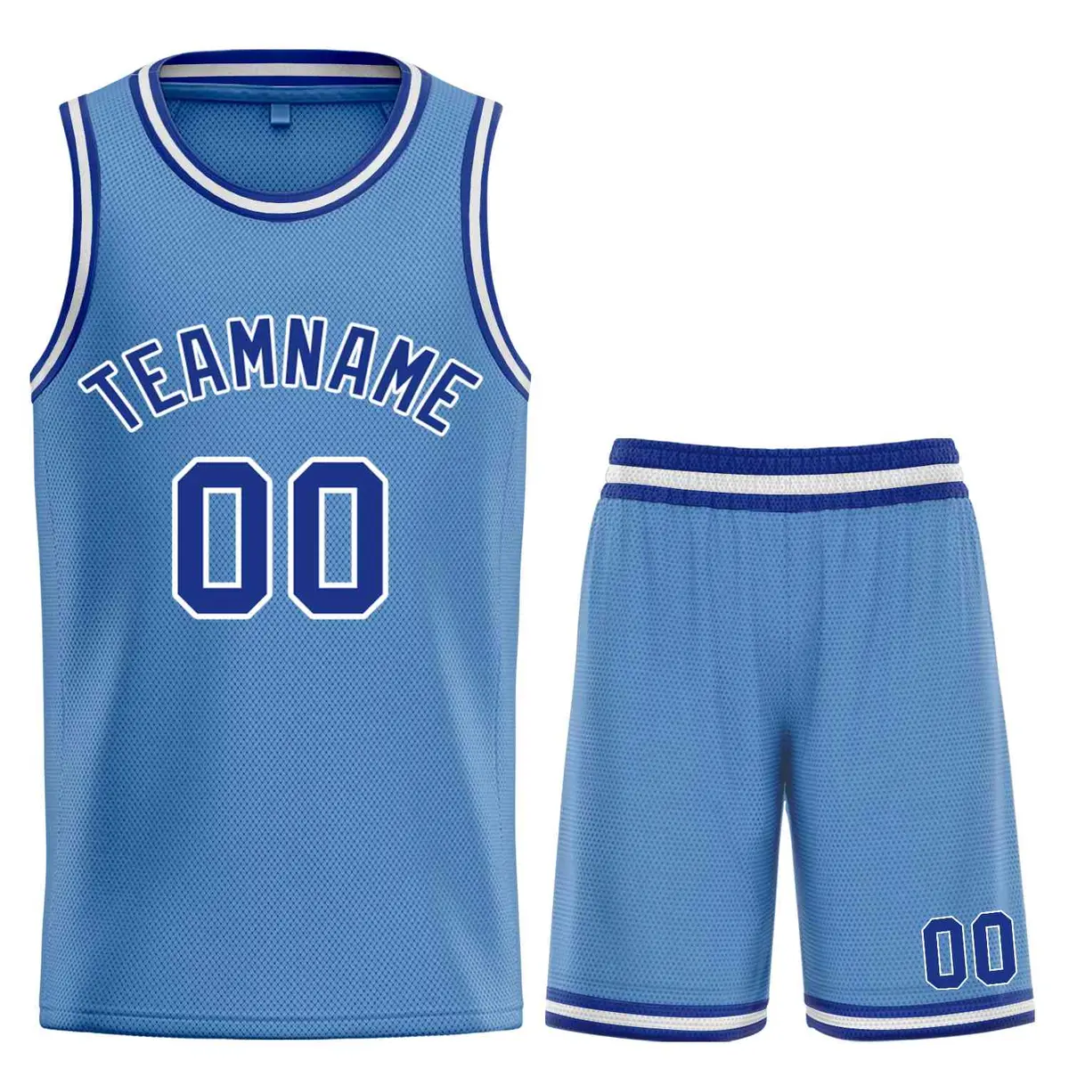 Light Blue Royal White Bull Classic Basketball Jersey
