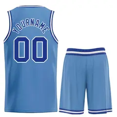 Light Blue Royal White Bull Classic Basketball Jersey 2