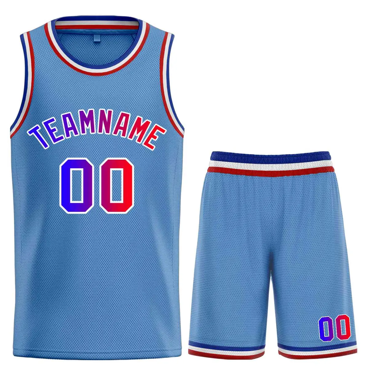 Light Blue Royal White Bull Classic Basketball Jersey